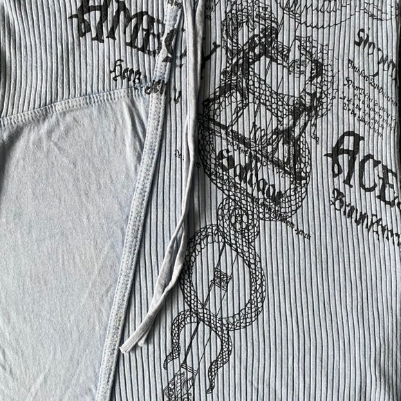 SALVAGE Gorgeous Baby Blue 'AMBOY ACES' BABY BLUE MINI DRESS/TOP. S - Picture 6 of 8